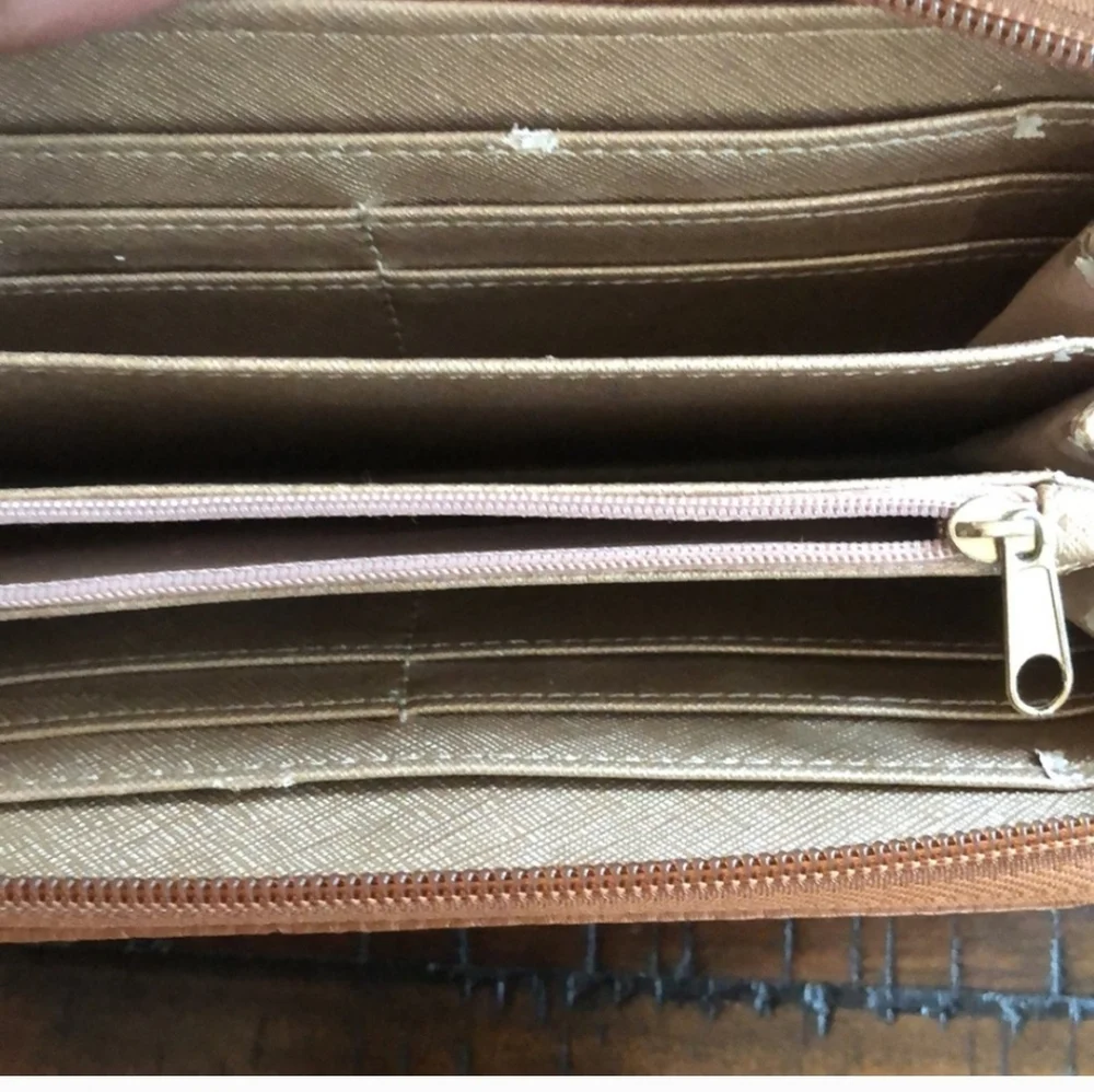 Authentic EUC Nine West Brown Studded Wallet
